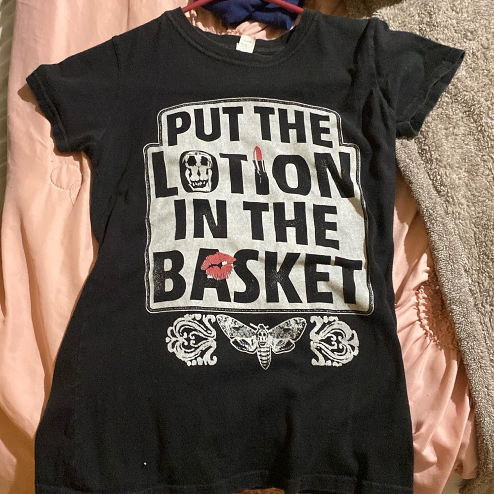 Put the lotion in the basket t shirt